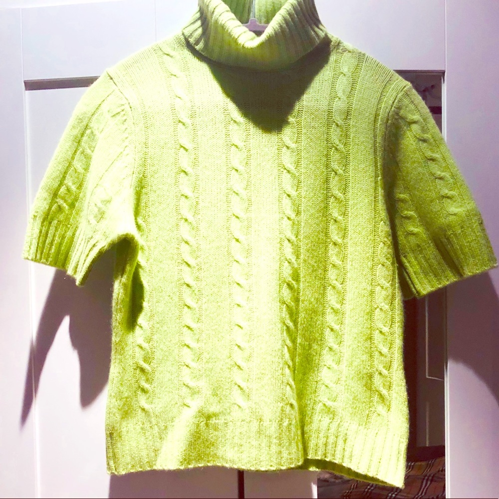 Cashmere short sleeve sweater